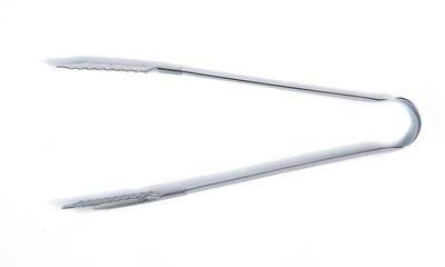 serving tongs ice isolated on a white background
