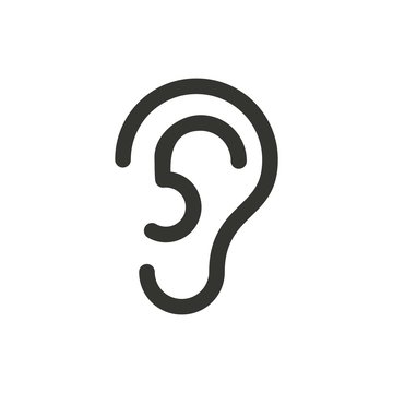Ear icon on white background