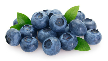 Fresh blueberry on white background
