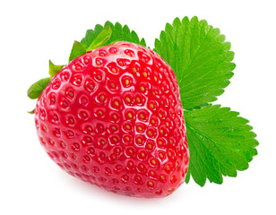 Fresh strawberry on white background