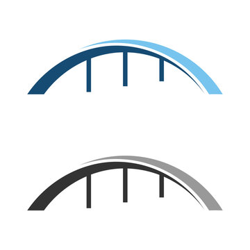 Bridge icon vector illustration Logo template design. creative abstract bridge logo. abstract bridge logo design template.