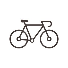 bicycle icon vector design template. Bicycle outline icon. Isolated on white background