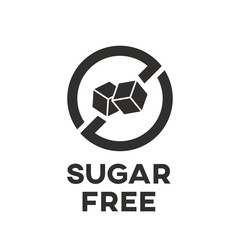 Isolated sugar free icon vector design. Diabetic food mark.