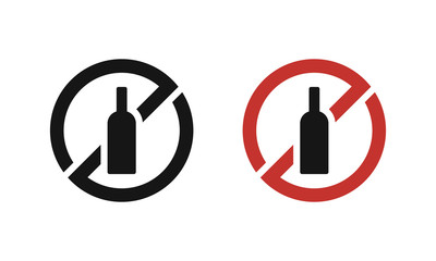 Isolated no alcohol drink sign vector design.