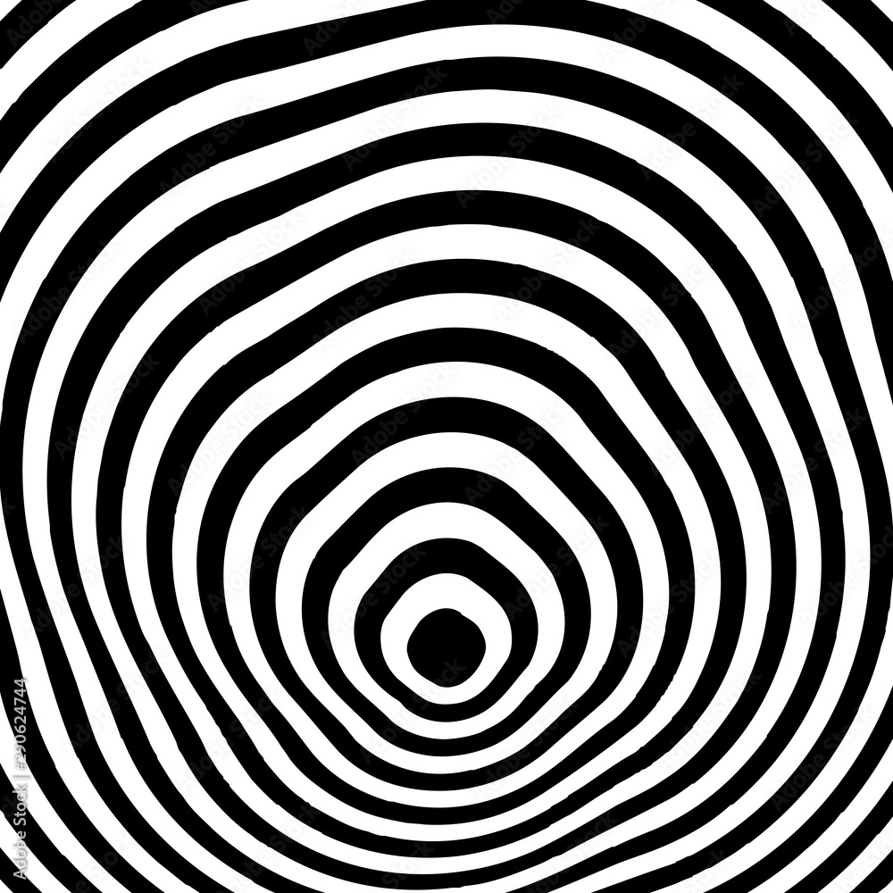Aufkleber abstract optical illusion background vector design. psychedelic striped black and white backdrop. hy