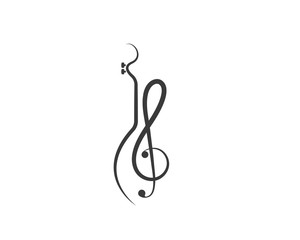 note guitar icon logo vector illustration design