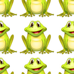 Obraz premium Seamless pattern tile cartoon with frog