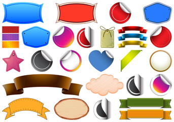 Set of different blank labels