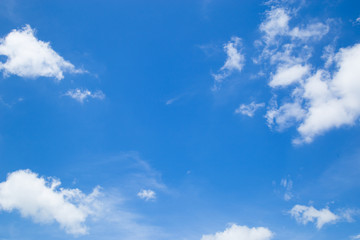 Blue sky and white cloud