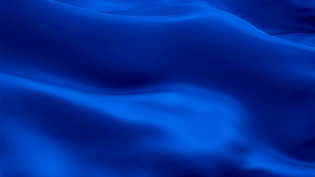 Sapphire Blue background flag video waving in wind. Realistic Royal Blue background. Sapphire Blue Flag Looping 1080p Full HD 1920X1080 footage. Sapphire Blue color sign of sky, trust, loyalty, water