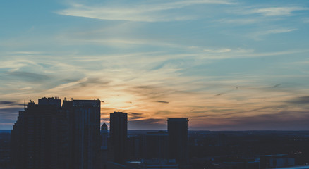 Fototapeta premium skyline at sunset