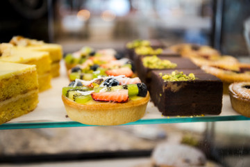 Baked goods aisle in grocery store