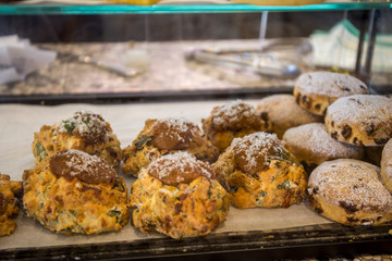 Baked goods aisle in grocery store