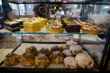 Baked goods aisle in grocery store