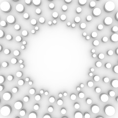 Radial halftone dots in circle form. Fireworks explosion background. Circular design element. Abstract geometric star rays. Design element for medical, treatment, cosmetic emblem. 3D rendering.