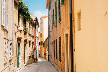 Fototapeta na wymiar Old town street in Zadar, Croatia