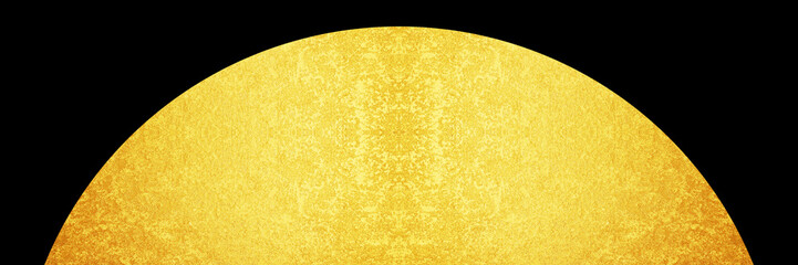 月　日の出　金屏風