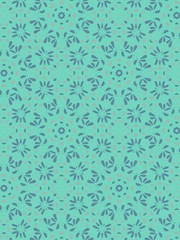 Green Floral Repeat Pattern 