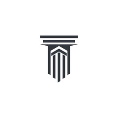 Pillar logo template vector icon