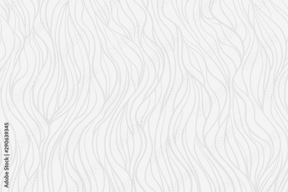 Wall mural wavy monochrome background. hand drawn waves. stripe texture with many lines. waved abstract pattern