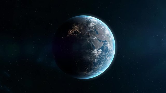 Approaching Earth at Night - Europe and Africa