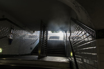 Paris subway passage and stairs