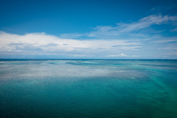 Beautiful blue ocean in San Blas islands