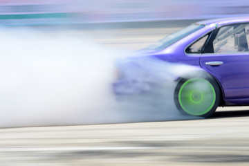 Speed Motion Blur side view drift car