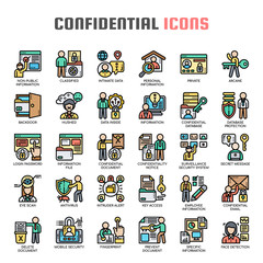 Confidential Information , Thin Line and Pixel Perfect Icons