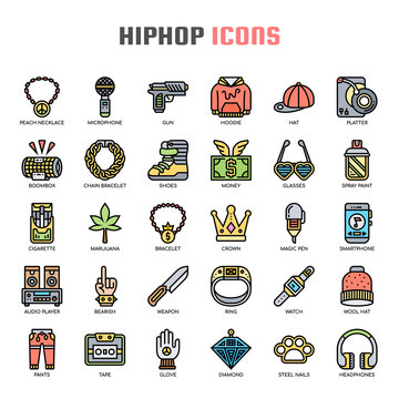 Hiphop , Thin Line and Pixel Perfect Icons
