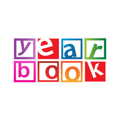 word of Yearbook design for year book cover logo Vector background illustrations
