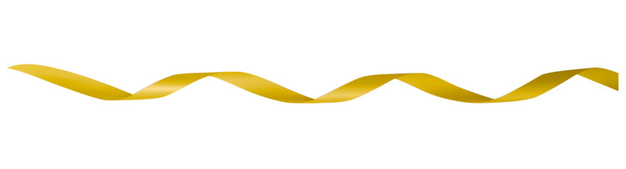 Gold Ribbon shiny isolated on white background, clipping path