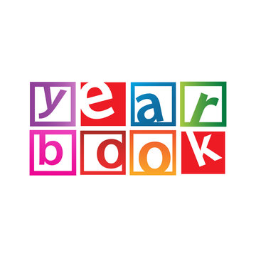 word of Yearbook design for year book cover logo Vector background illustrations