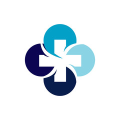 creative health care medical logo design logo vector template illustration