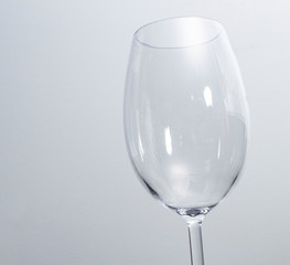 Empty wine cup looking it from the down up