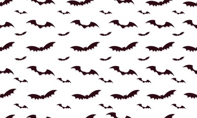 halloween bat seamless pattern vector