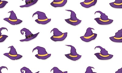 witch hat seamless pattern vector. halloween set vector