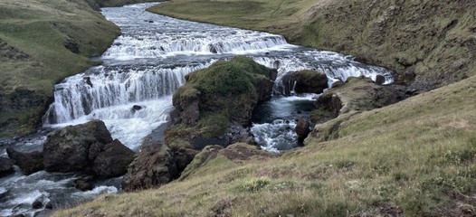 waterfall in the mountains