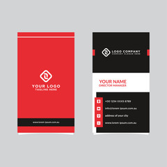 Modern, Creative and Clean Vector Design Business Card Template. Vertical Template