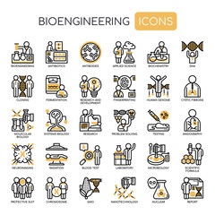 Bioengineering , Thin Line and Pixel Perfect Icons