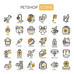 Pet Shop , Thin Line and Pixel Perfect Icons
