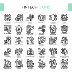 Fintech , Thin Line and Pixel Perfect Icons
