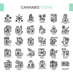 Cannabis , Thin Line and Pixel Perfect Icons