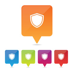 Colorful Set of Shield Pins