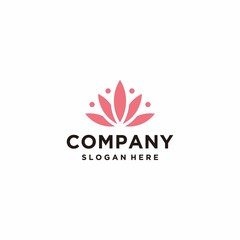 Lotus logo minimalis modern design template