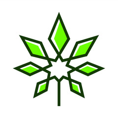 Cannabis or Marijuana for Logo or Icon Concept