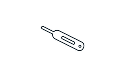 Thermometer icon for medical or health-related content