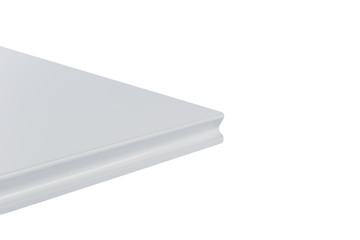 Background or concept of minimalist furniture facade for the kitchen, furniture interior on a white background.