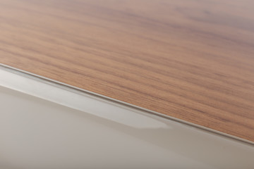 Background or concept of minimalist furniture facade for kitchen, furniture interior.