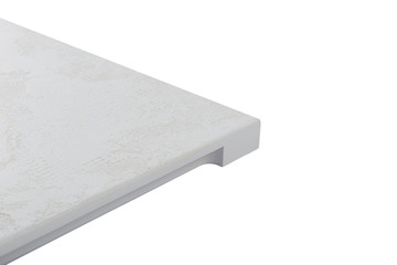 Background or concept of minimalist furniture facade for the kitchen, furniture interior on a white background.